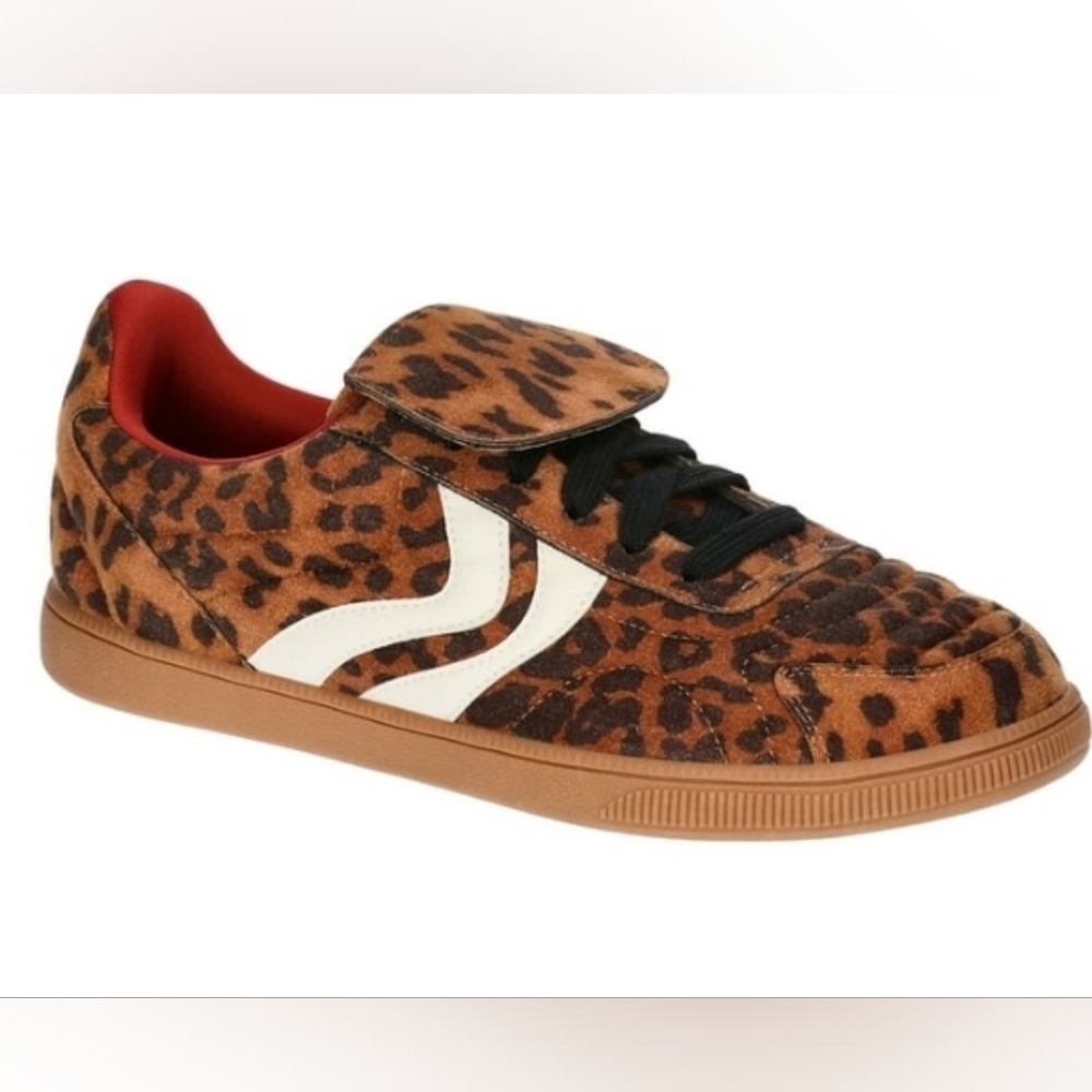 NIB Madden NYC Women's Leopard Fold Over Sneakers